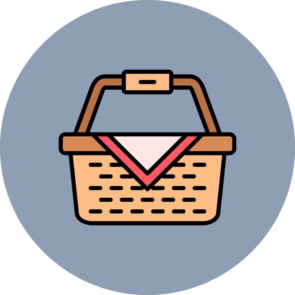 Picnic Basket Creative Icon Design vector