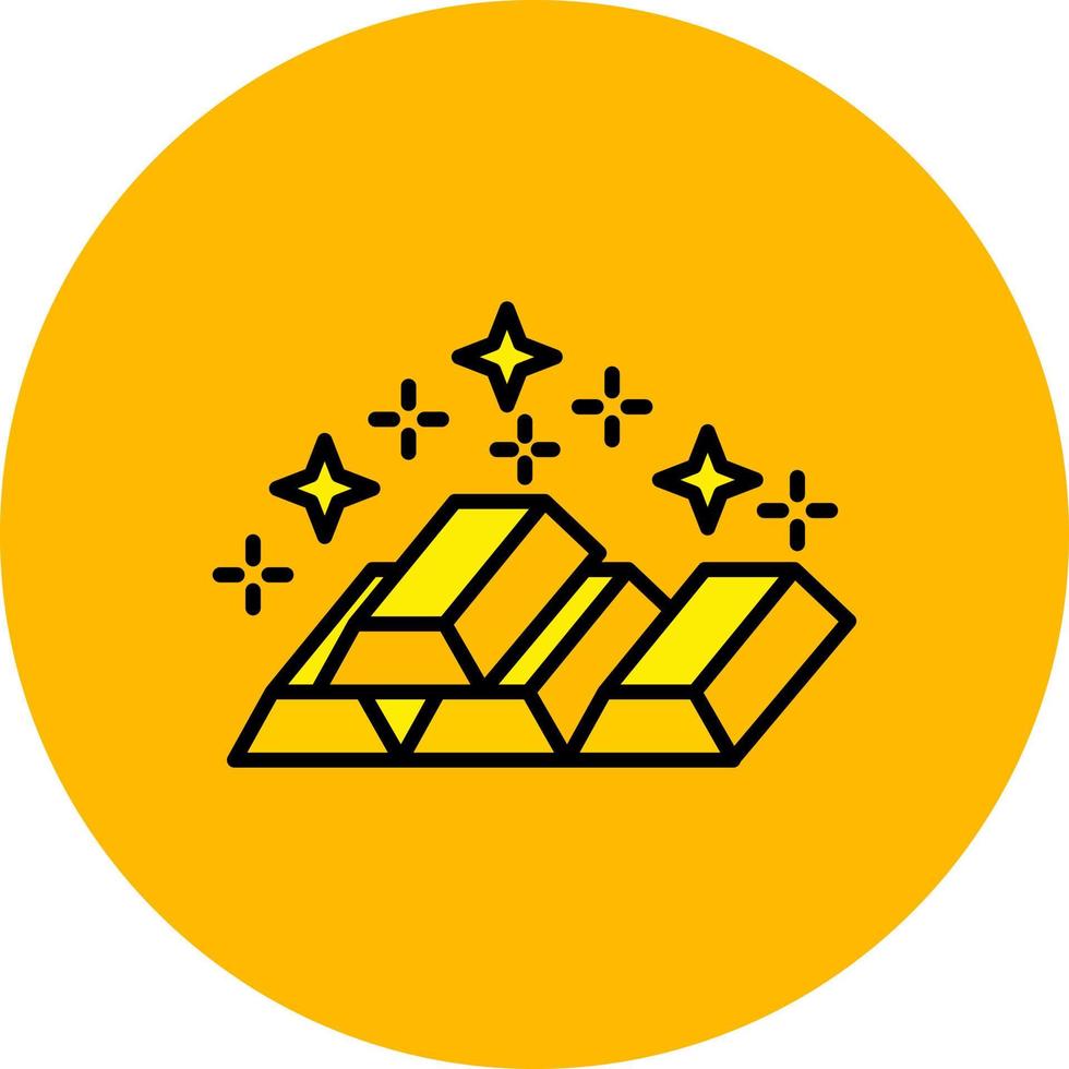 Gold Ingots Creative Icon Design vector