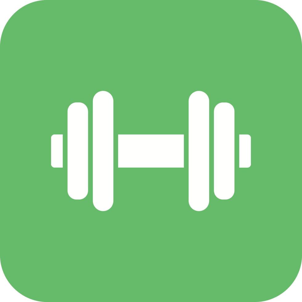 Dumbbells Glyph Round Corner Background Icon vector
