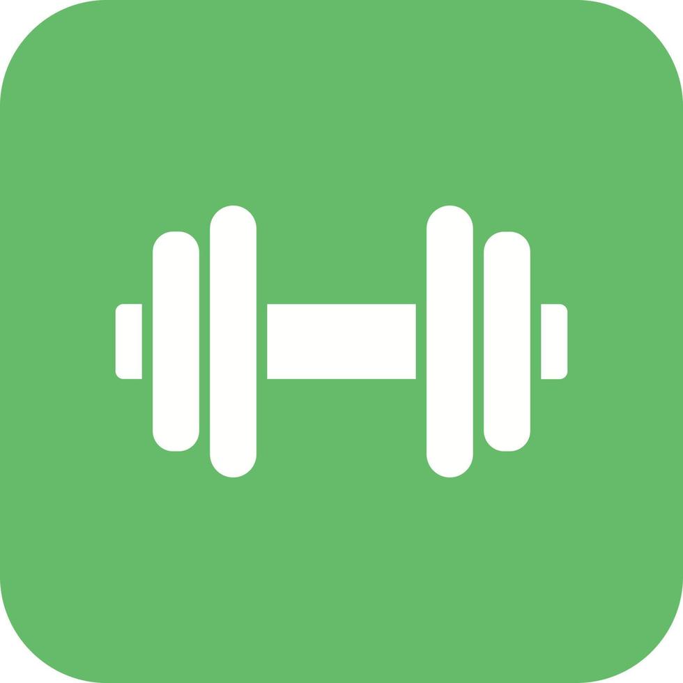 Dumbbells Glyph Round Corner Background Icon vector