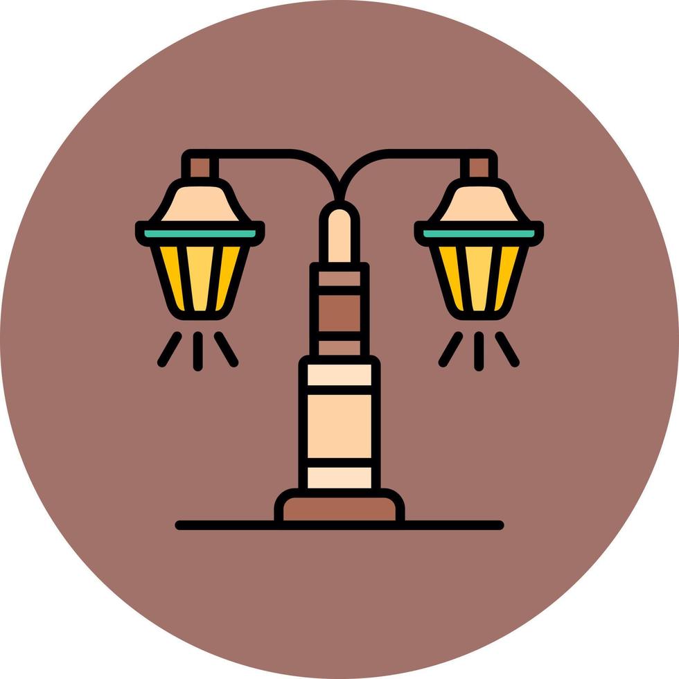 Street Lamp Creative Icon Design vector