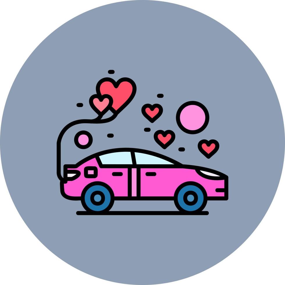 Wedding Car Creative Icon Design vector