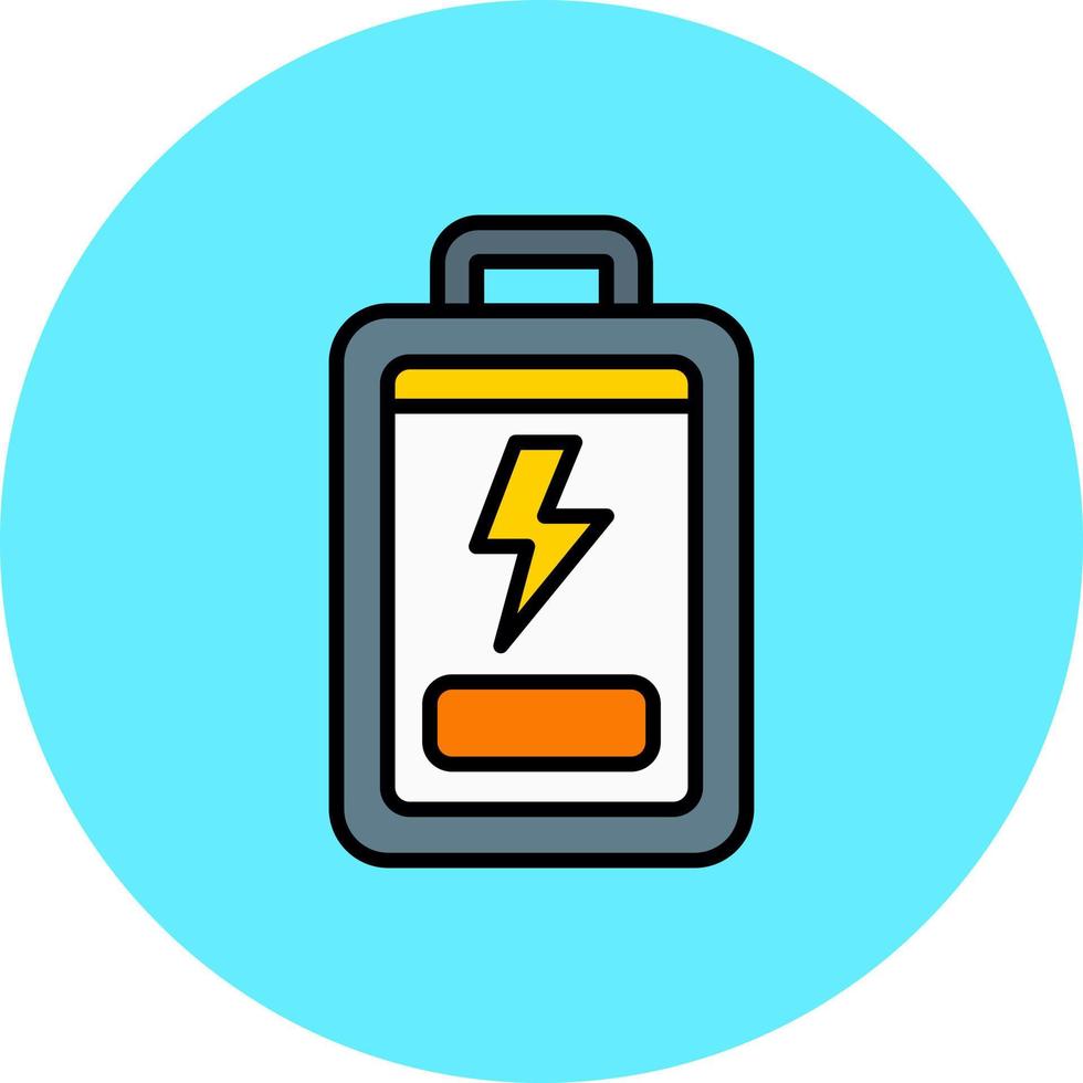 Low Battery Creative Icon Design vector