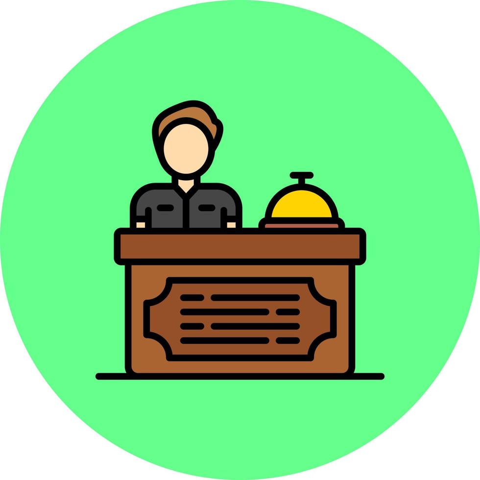 Receptionist Creative Icon Design vector