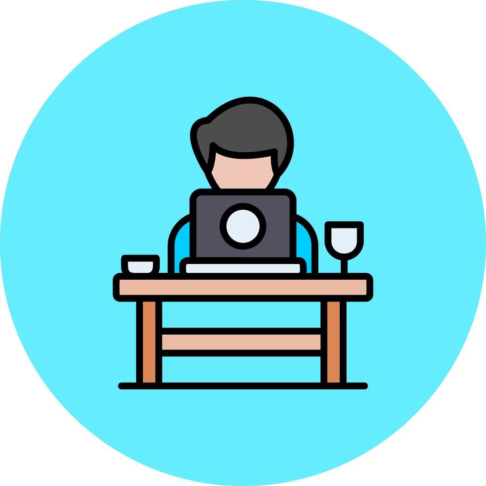 Work From Home Creative Icon Design vector