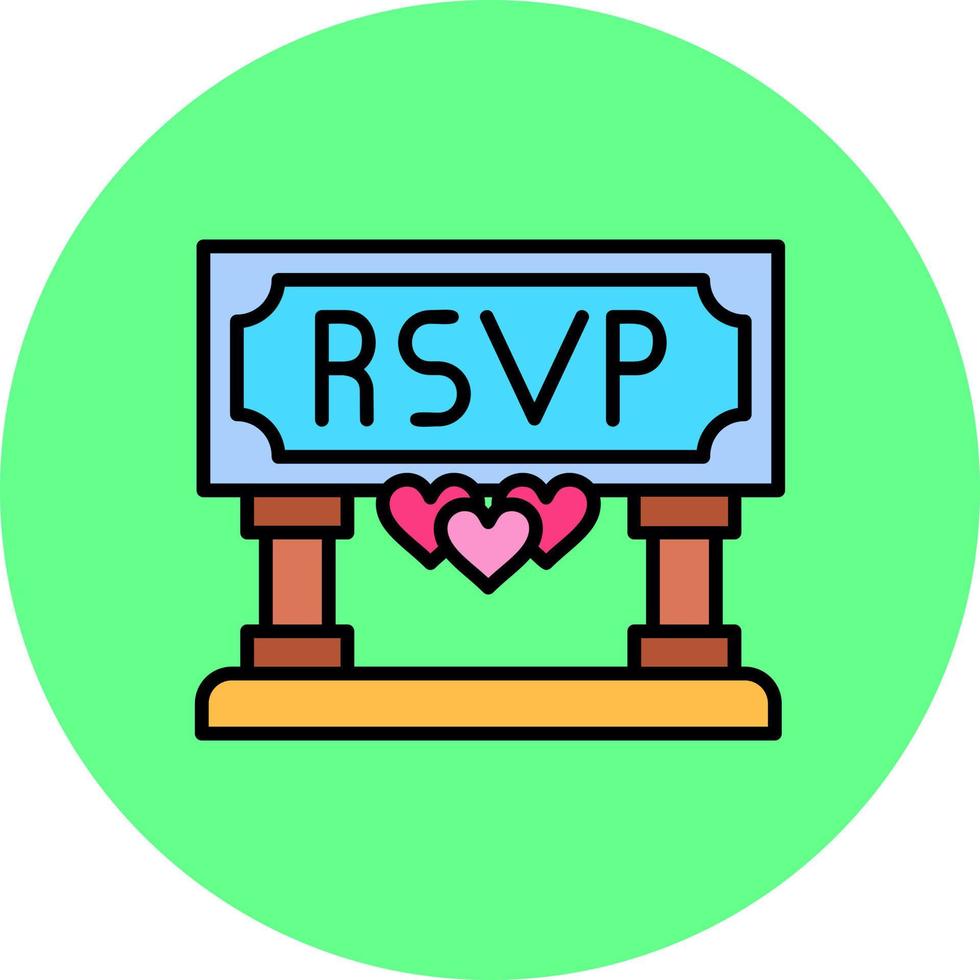 Rsvp Creative Icon Design vector