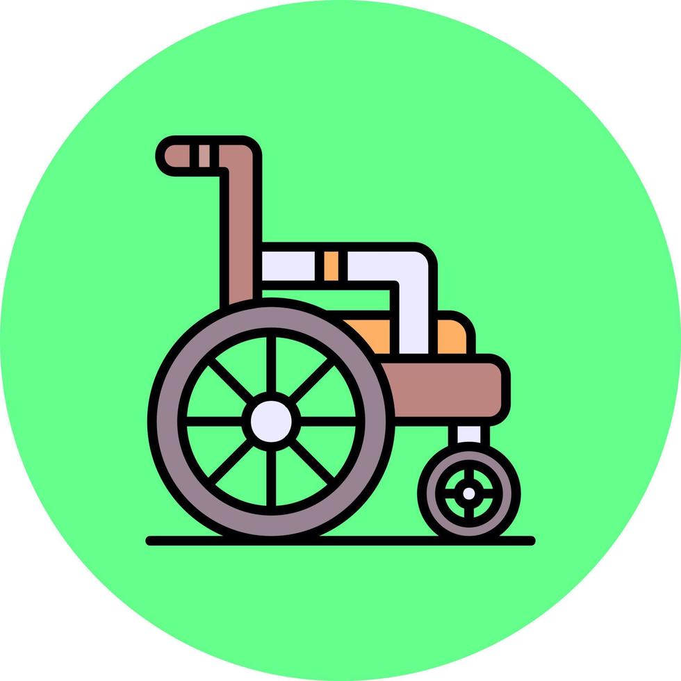 Wheelchair Creative Icon Design vector