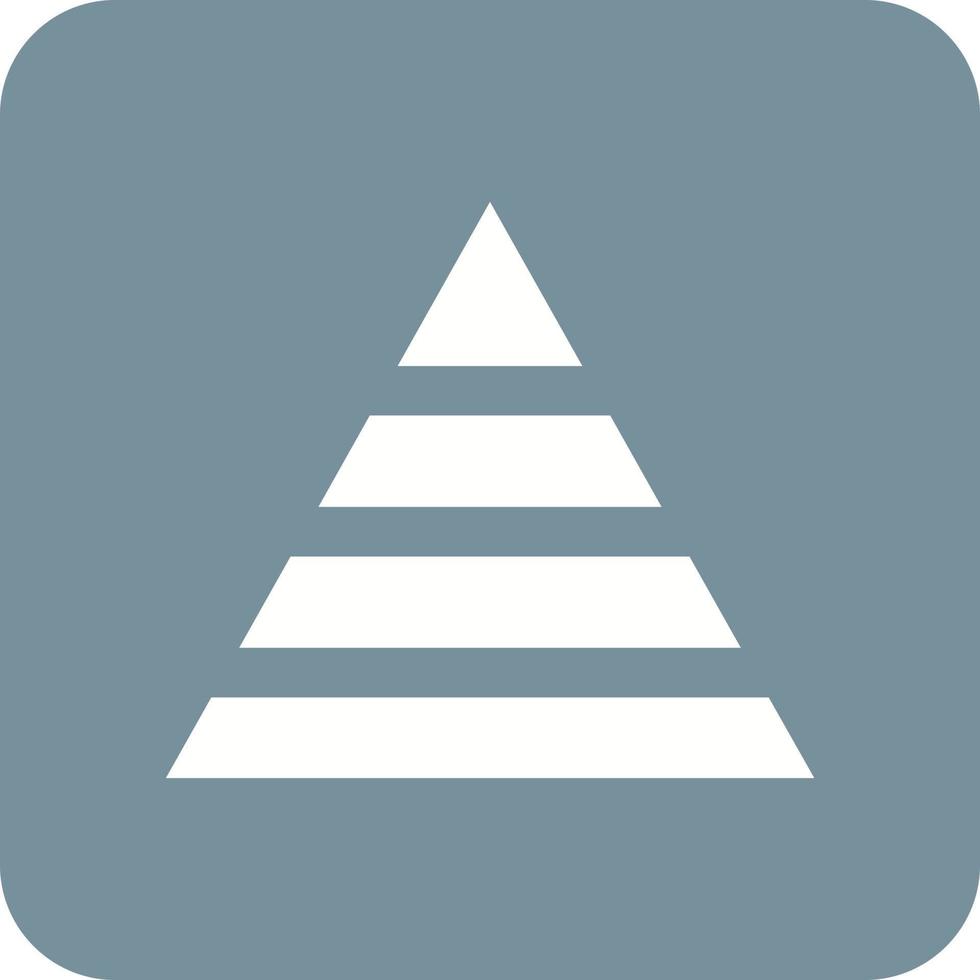 Pyramid Glyph Round Corner Background Icon vector