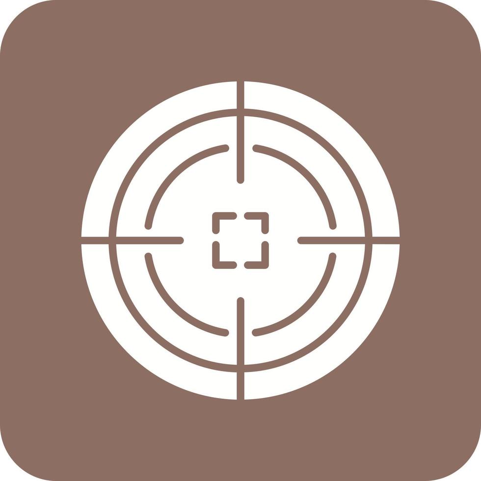 Shoot Target Glyph Round Corner Background Icon vector