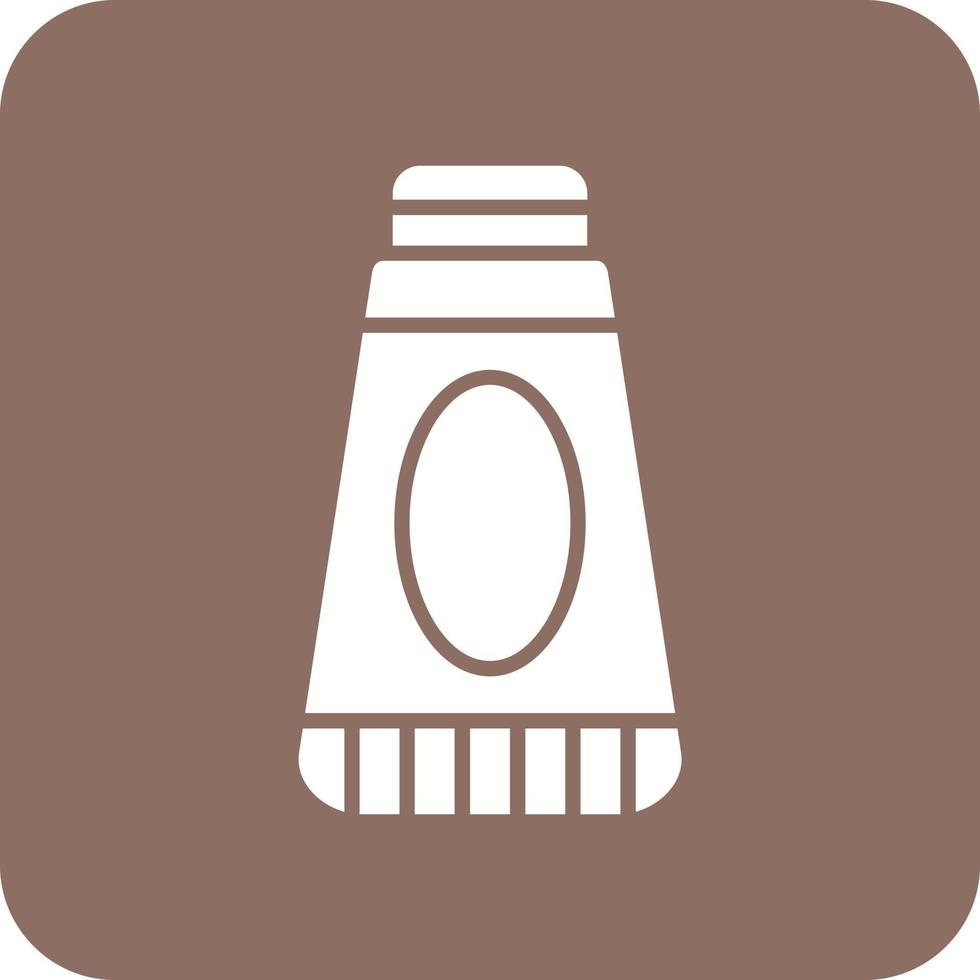 Toothpaste Glyph Round Corner Background Icon vector