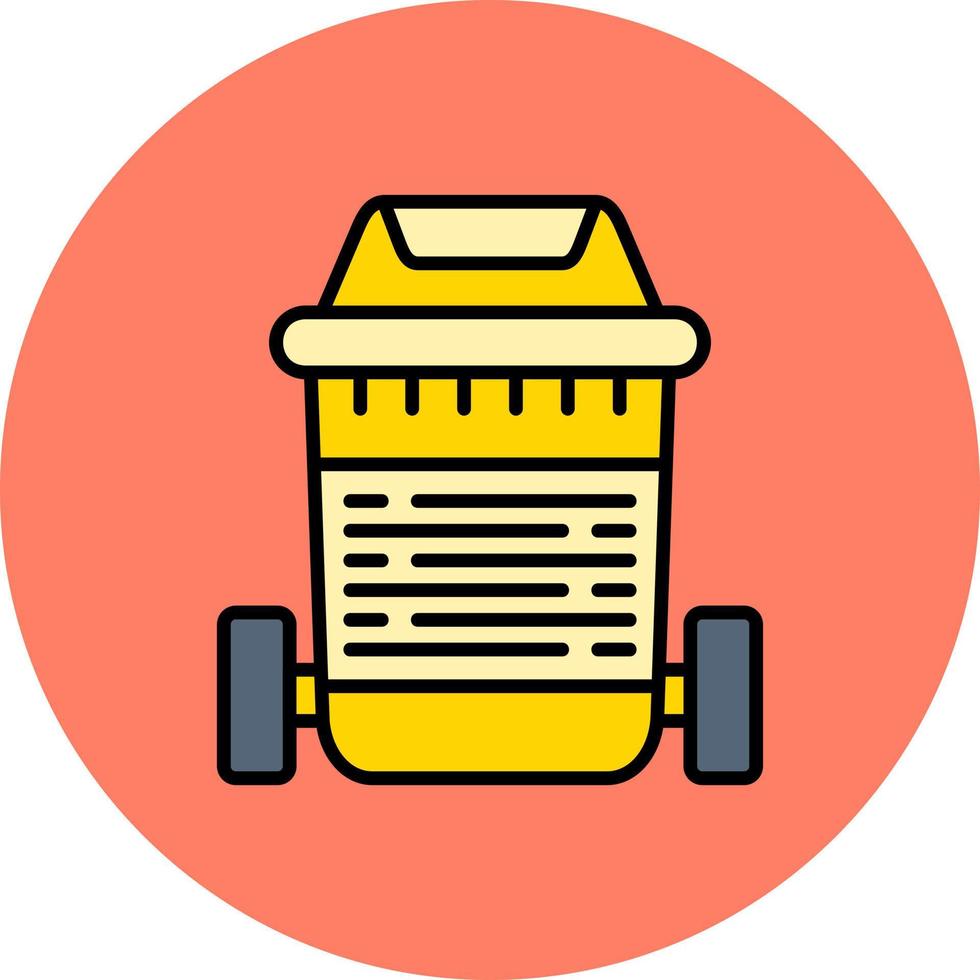 Trash Bin Creative Icon Design vector