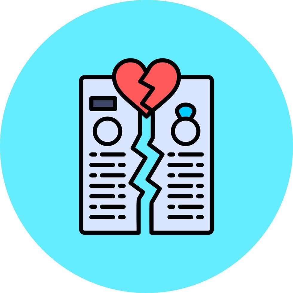 diseño de icono creativo de divorcio vector