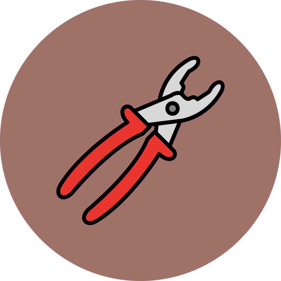 alicates de punta de aguja diseño de icono creativo vector