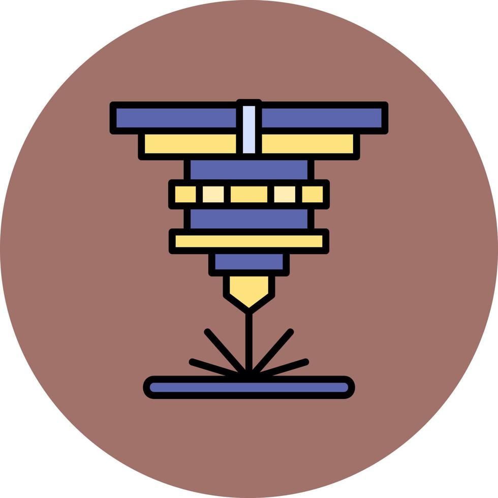 Laser Cutting Creative Icon Design vector