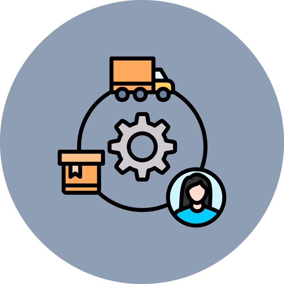 Supply Chain Creative Icon Design vector