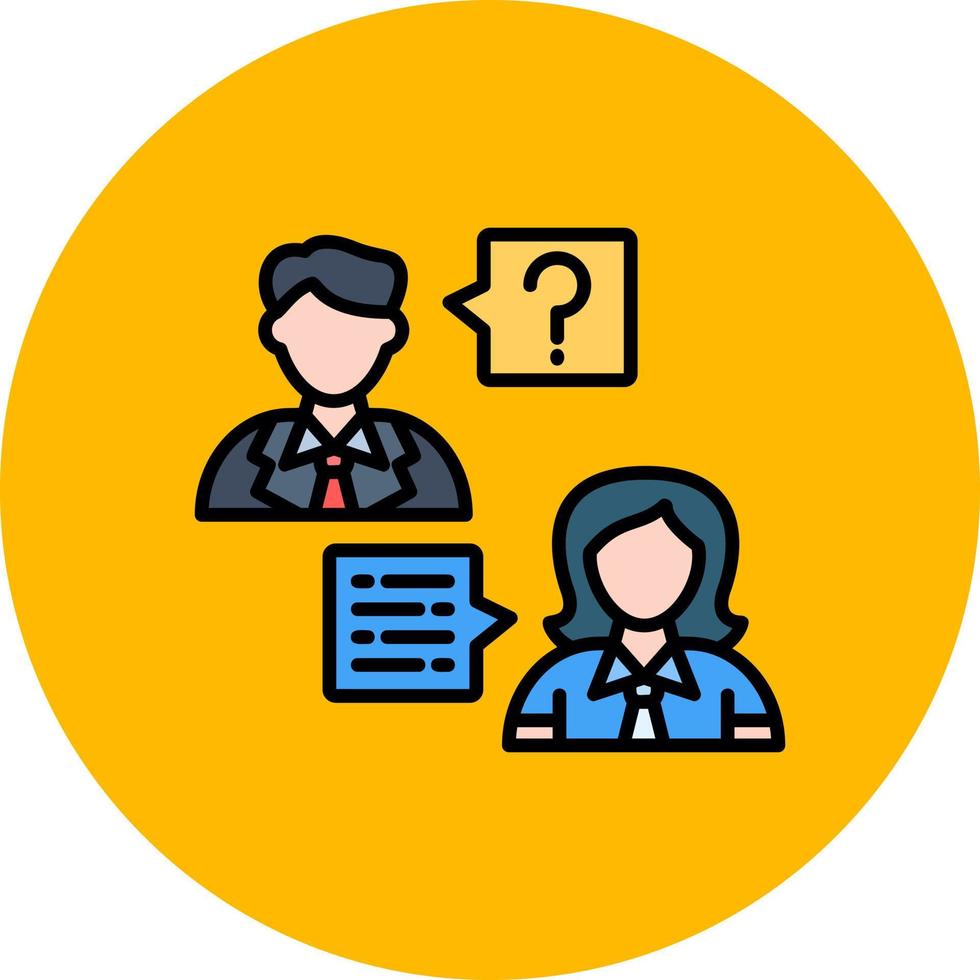 Job Interview Creative Icon Design vector
