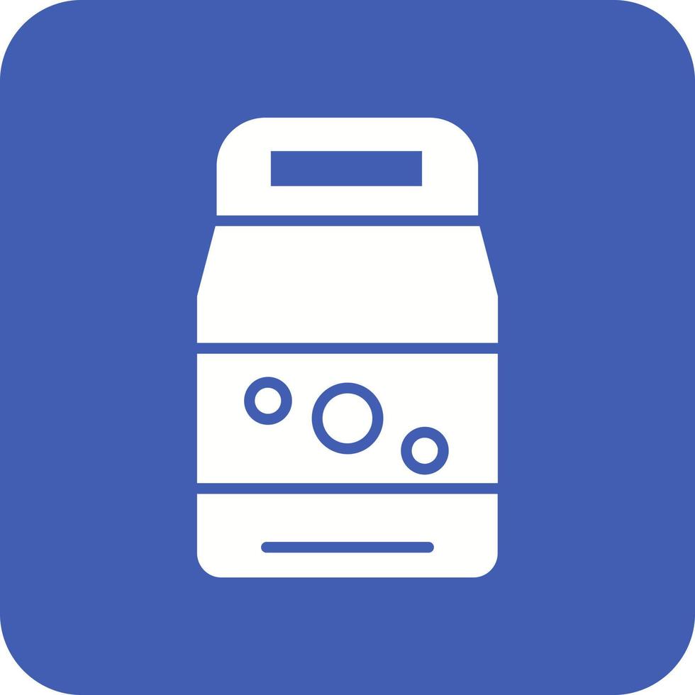 Detergent Glyph Round Corner Background Icon vector
