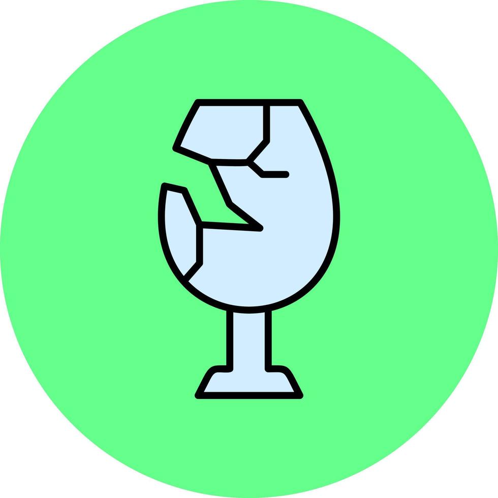 Broken Glass Creative Icon Design vector