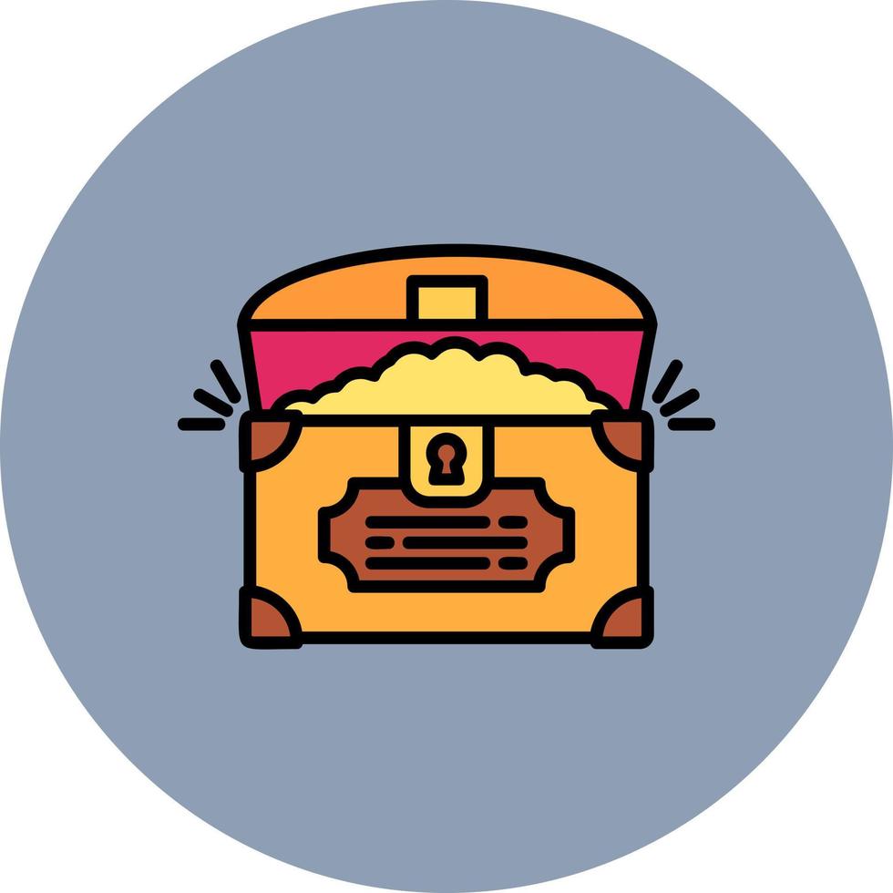 Treasure Chest Creative Icon Design vector