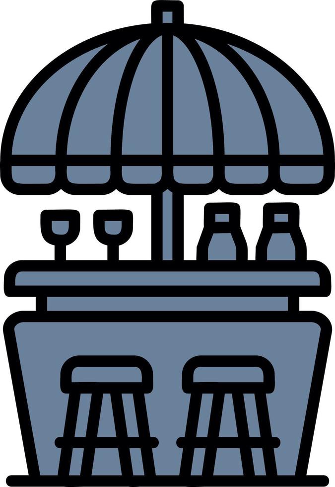 Beach Bar Creative Icon Design vector