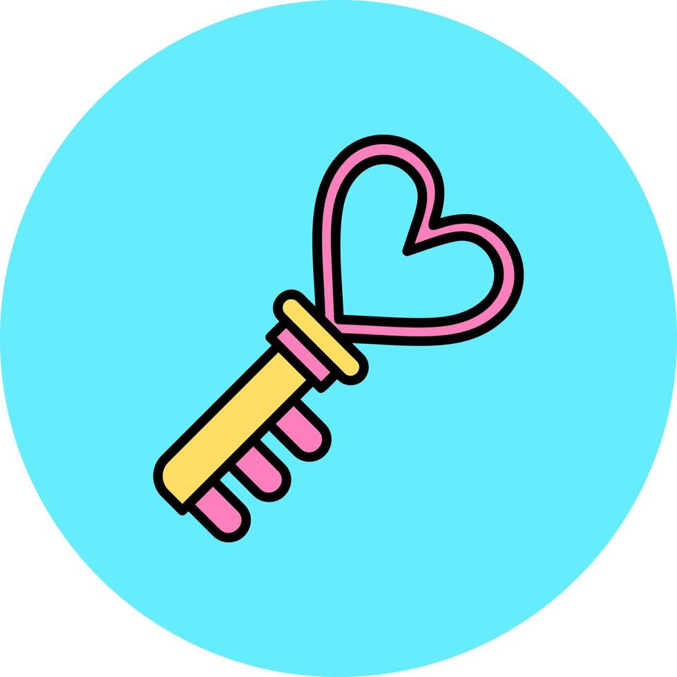 Love Key Creative Icon Design vector