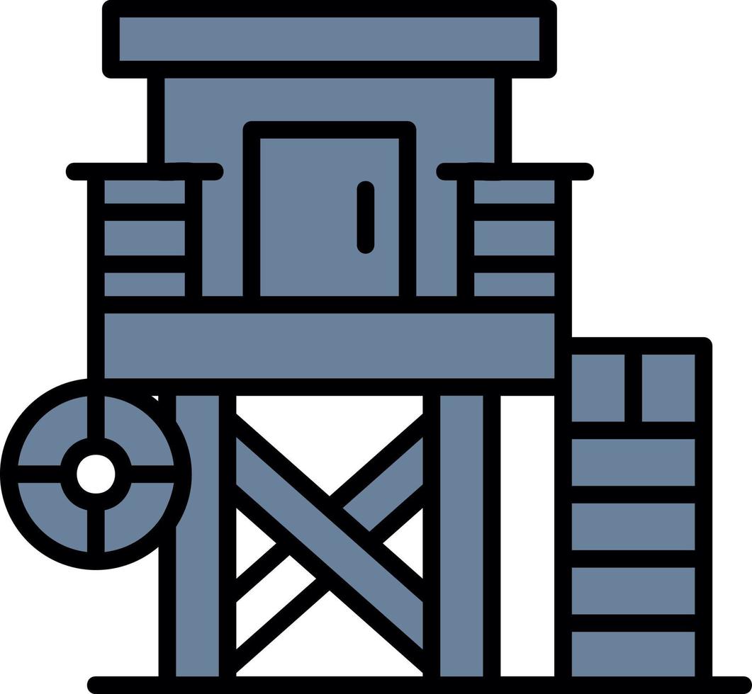 diseño de icono creativo de torre de salvavidas vector