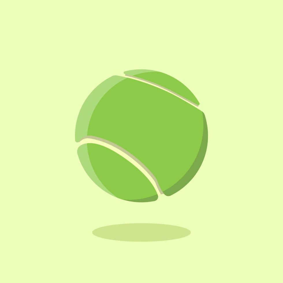 tennis ball illustration in cartoon style on isolated background vector