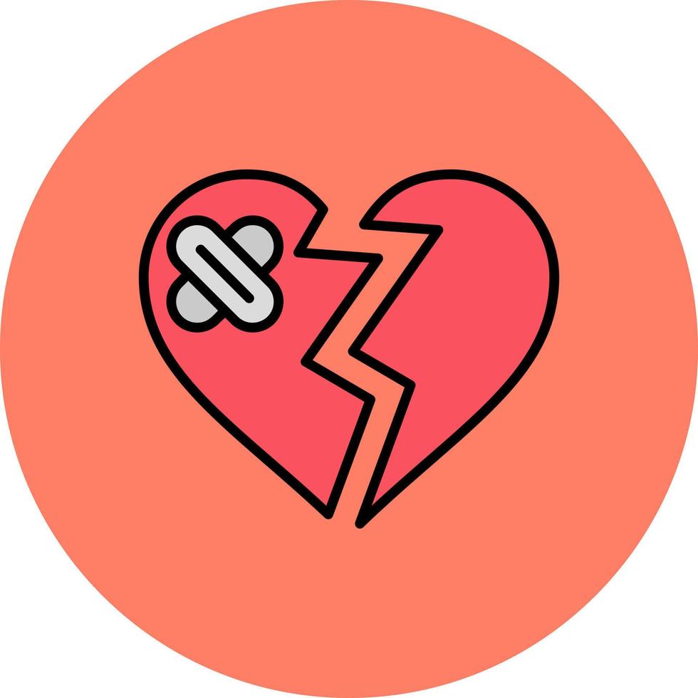 Broken Heart Creative Icon Design vector