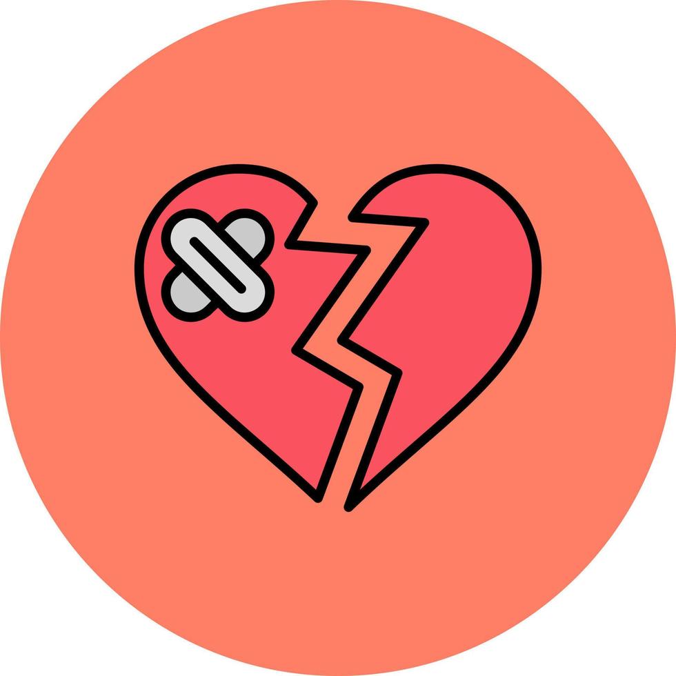 diseño de icono creativo de corazón roto vector