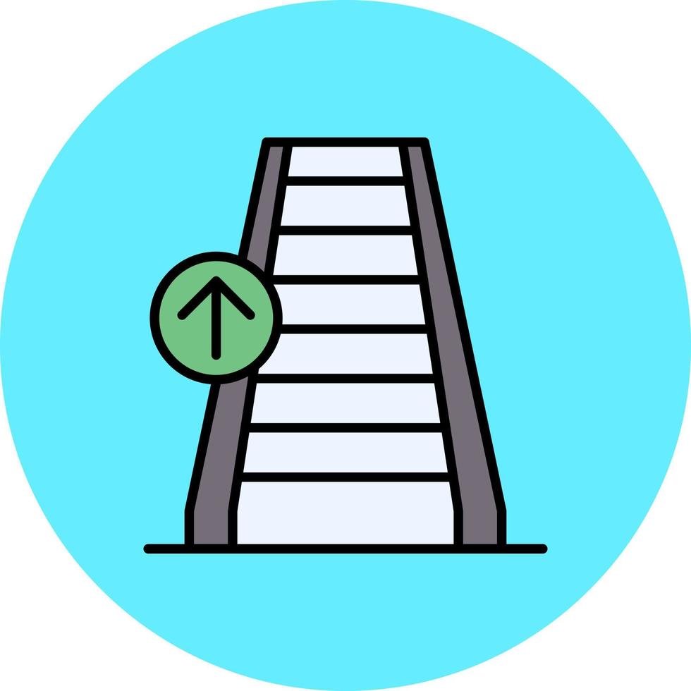 diseño de icono creativo de escalera mecánica vector