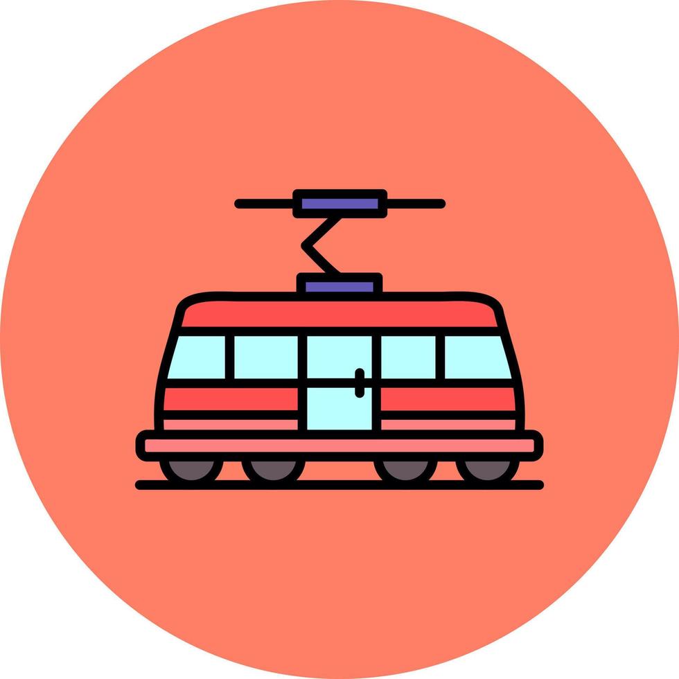 Tram Creative Icon Design vector