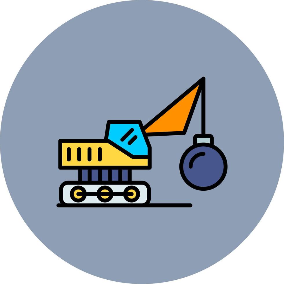 Demolish Creative Icon Design vector