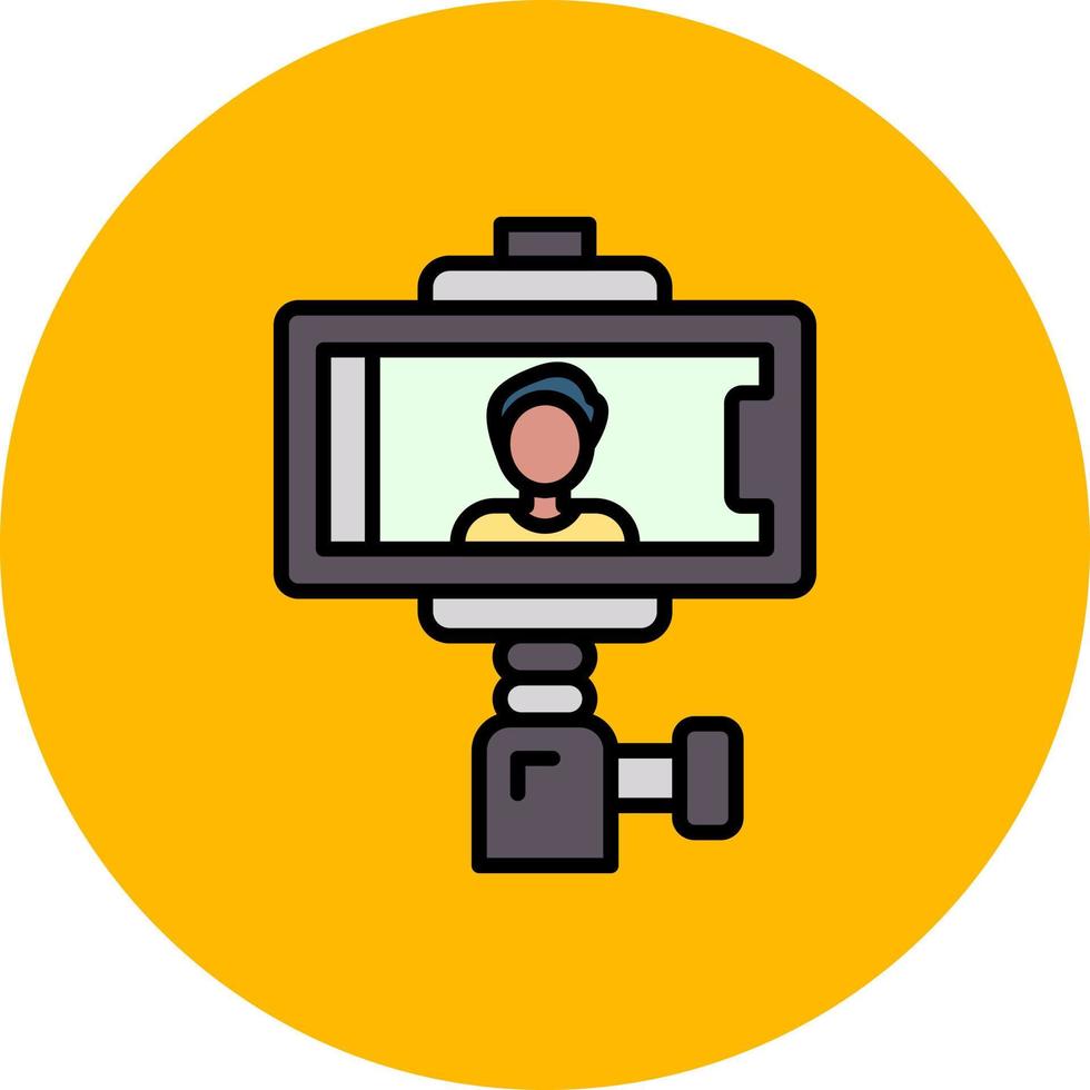 Selfie Stick Creative Icon Design vector