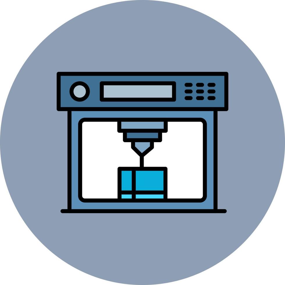 3d Printer Creative Icon Design vector