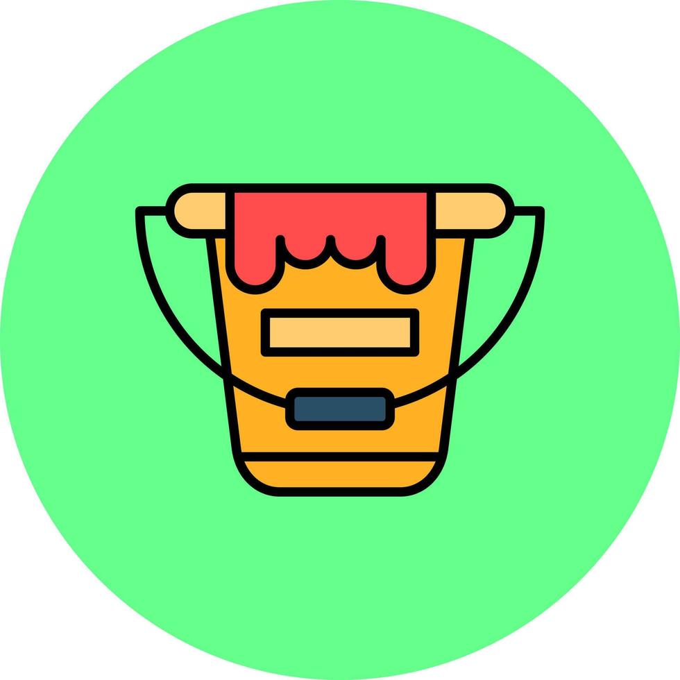 Paint Bucket Creative Icon Design vector