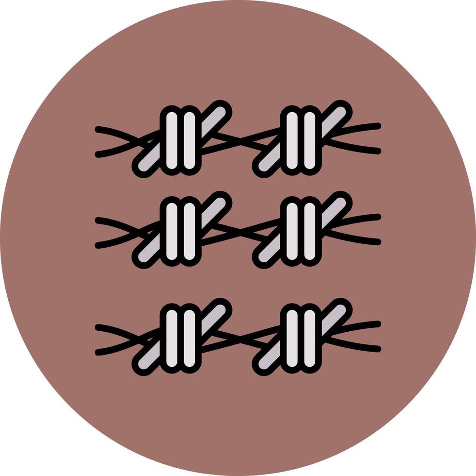 Barbed Wire Creative Icon Design vector
