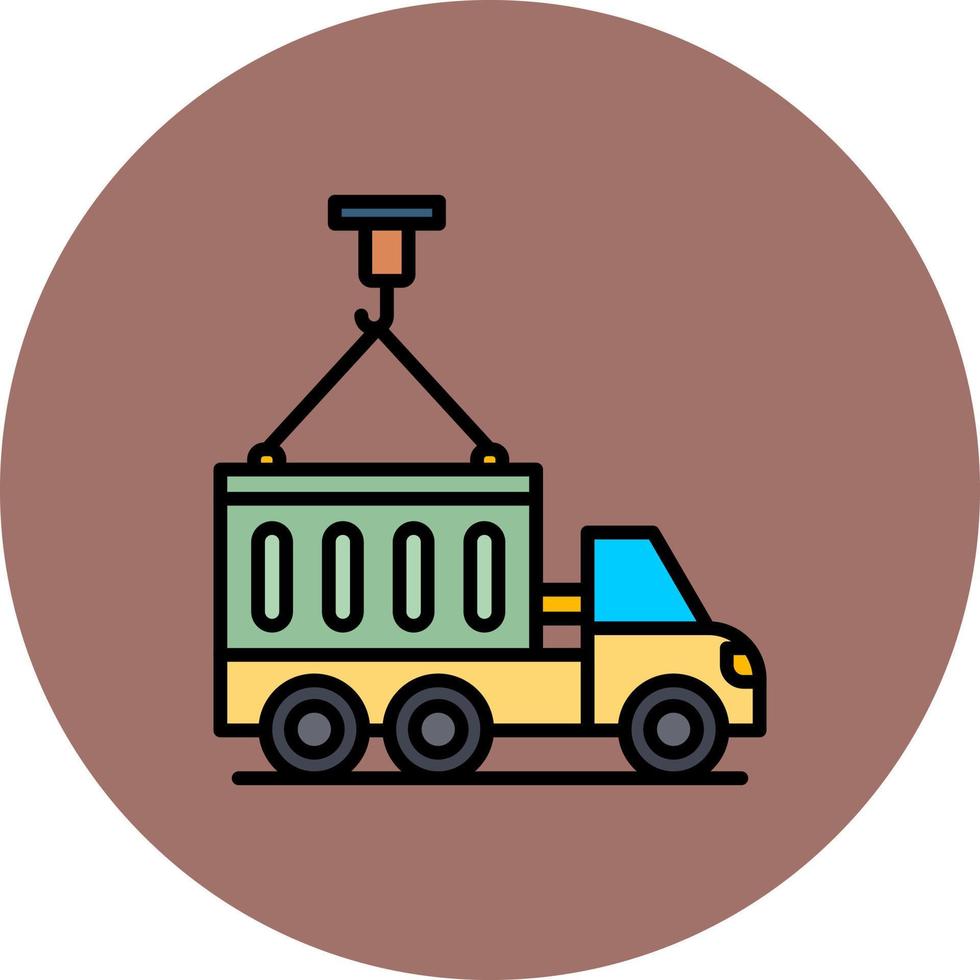 Container Truck Creative Icon Design vector