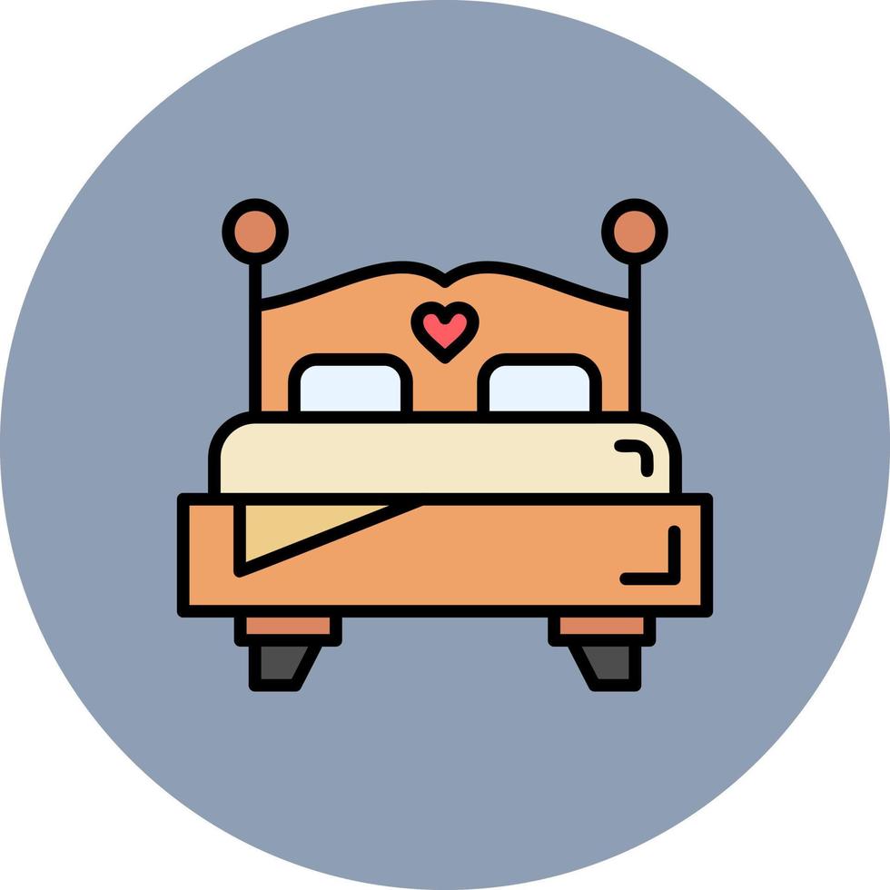 Double Bed Creative Icon Design vector