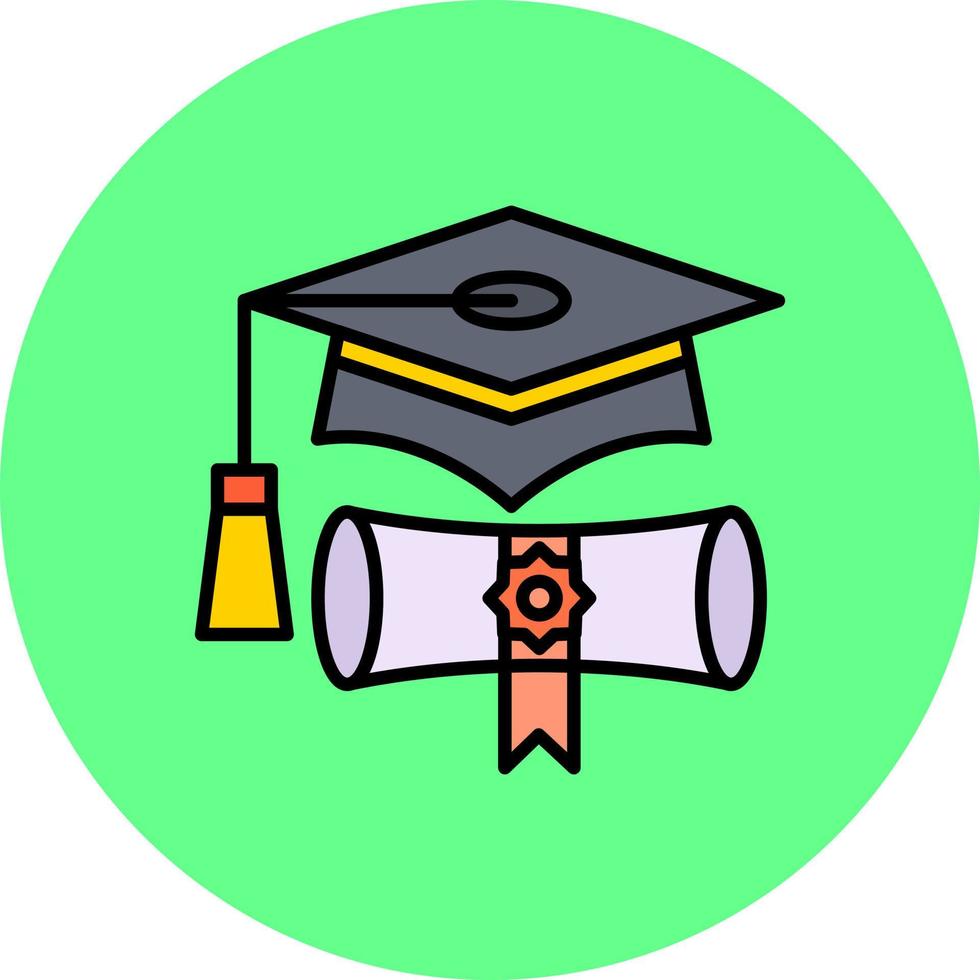 Graduation Cap Creative Icon Design vector