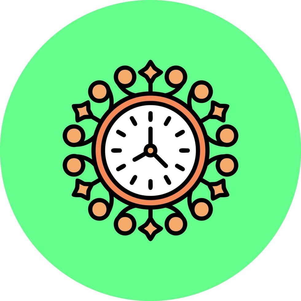 Wall Clock Creative Icon Design vector