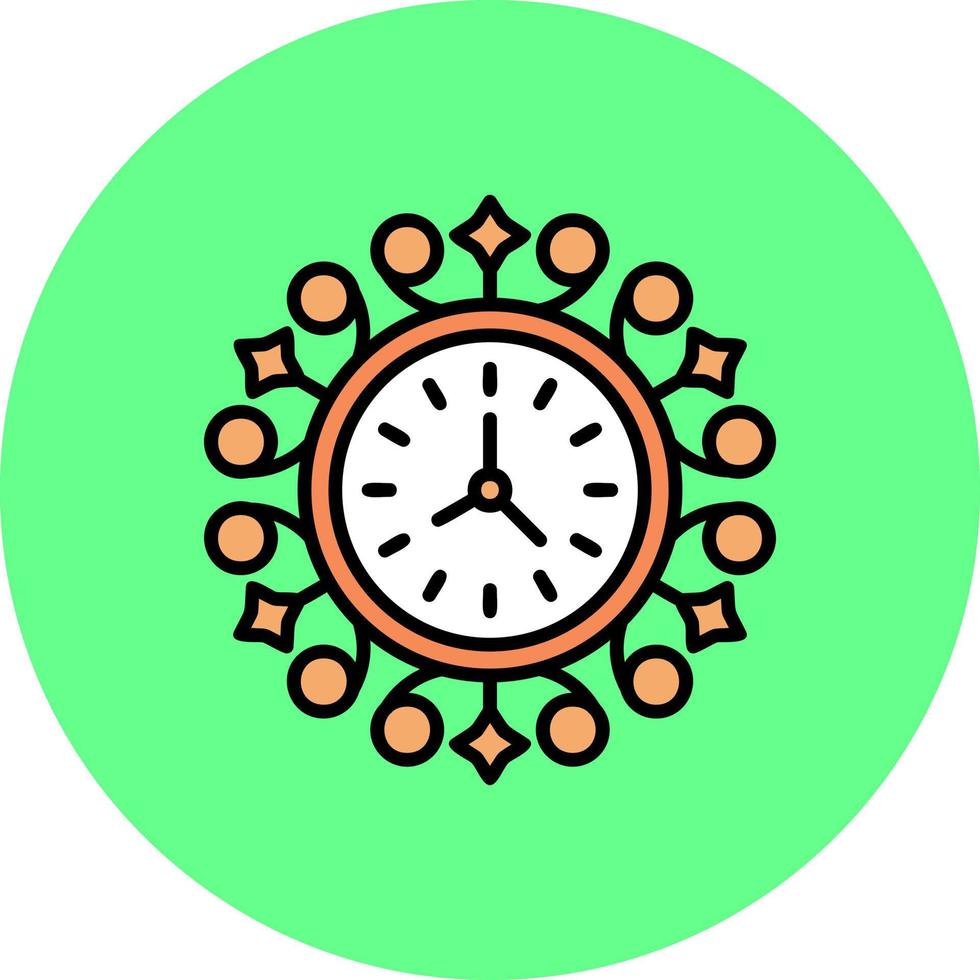 Wall Clock Creative Icon Design vector