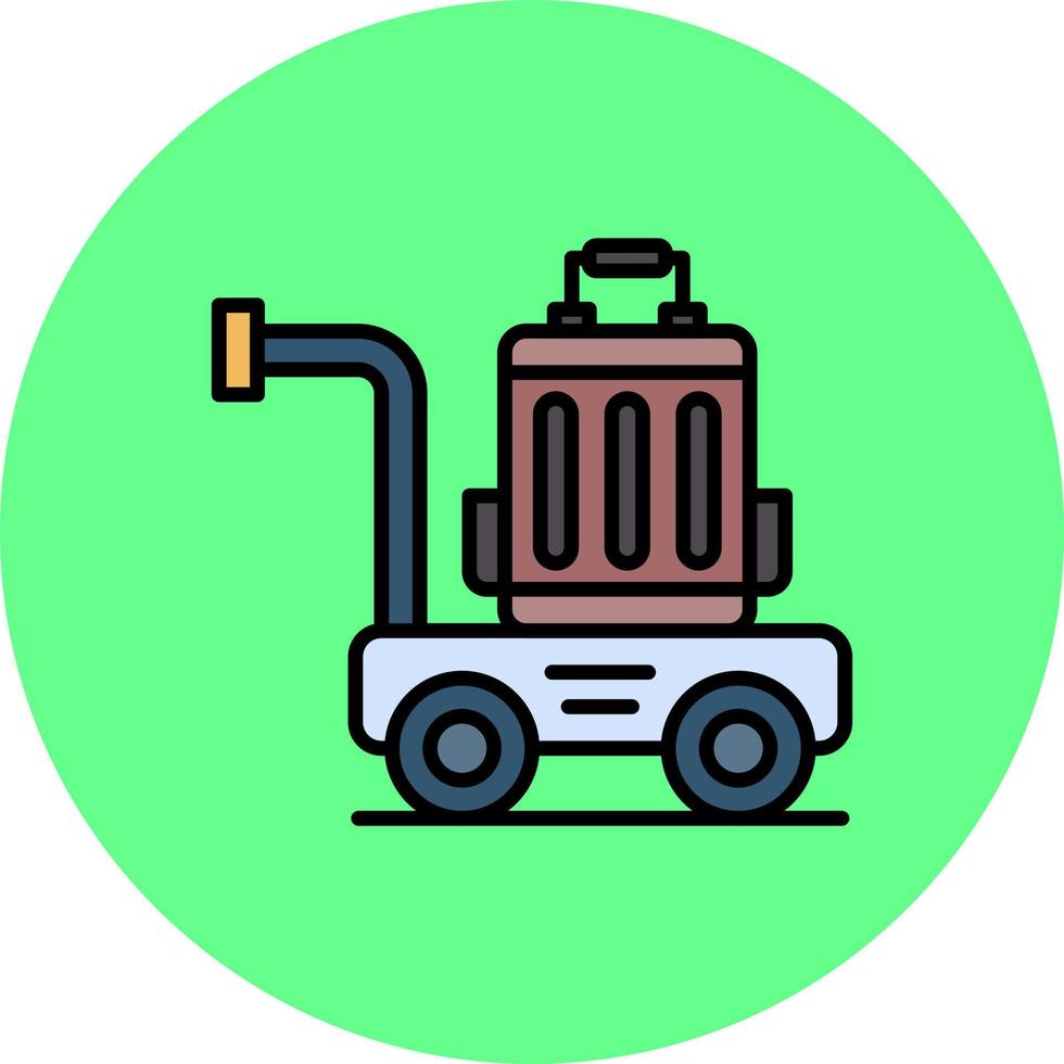 Luggage Cart Creative Icon Design vector