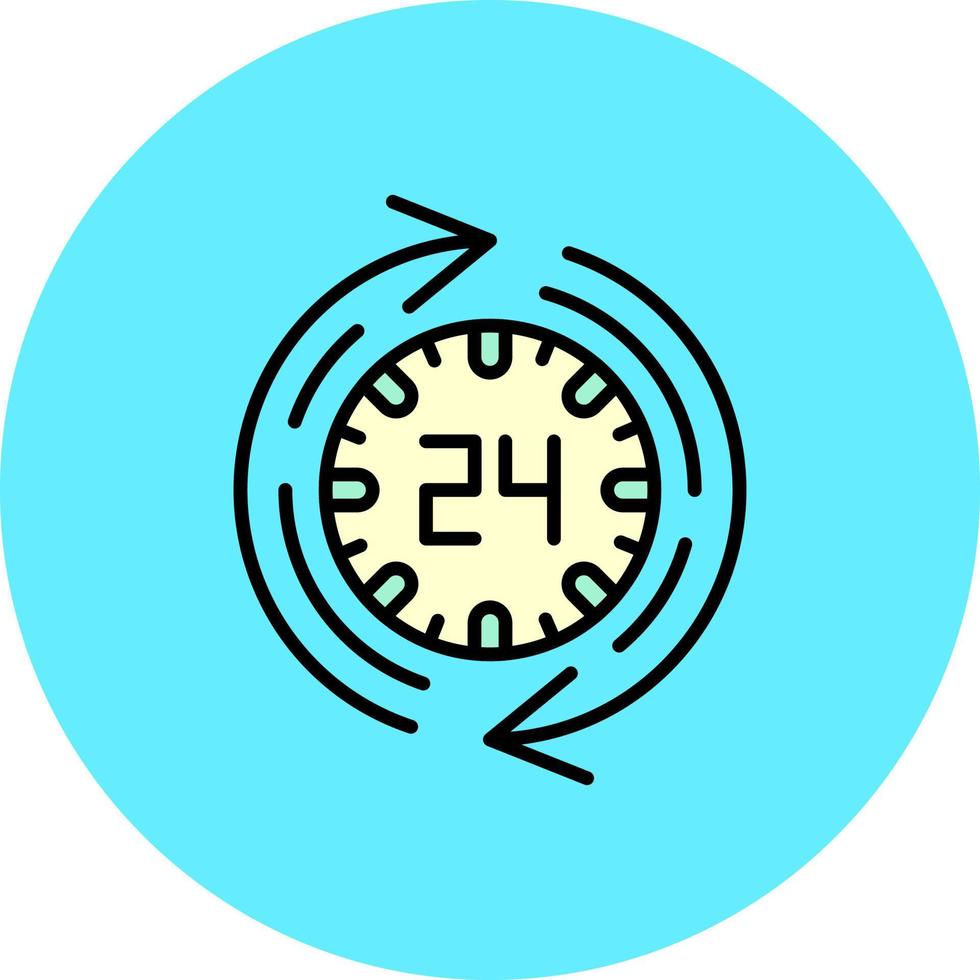 24 Hours Creative Icon Design vector