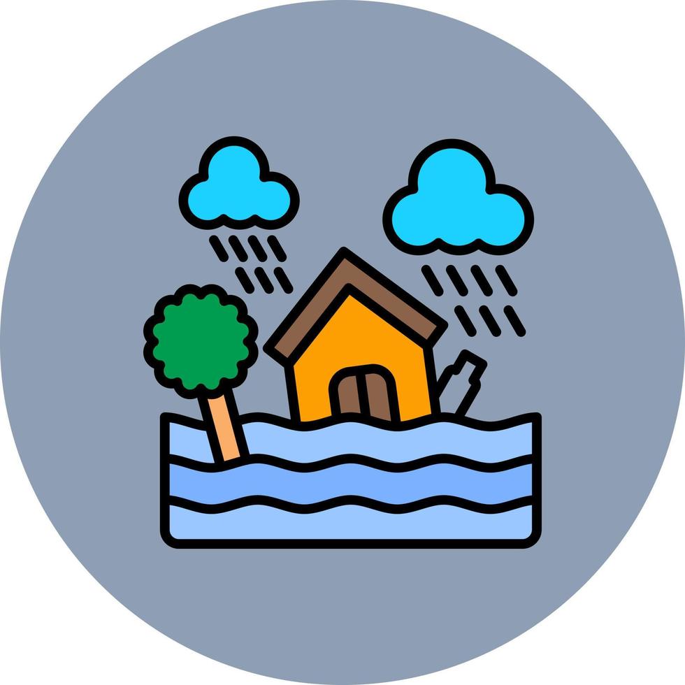 Flood Creative Icon Design vector