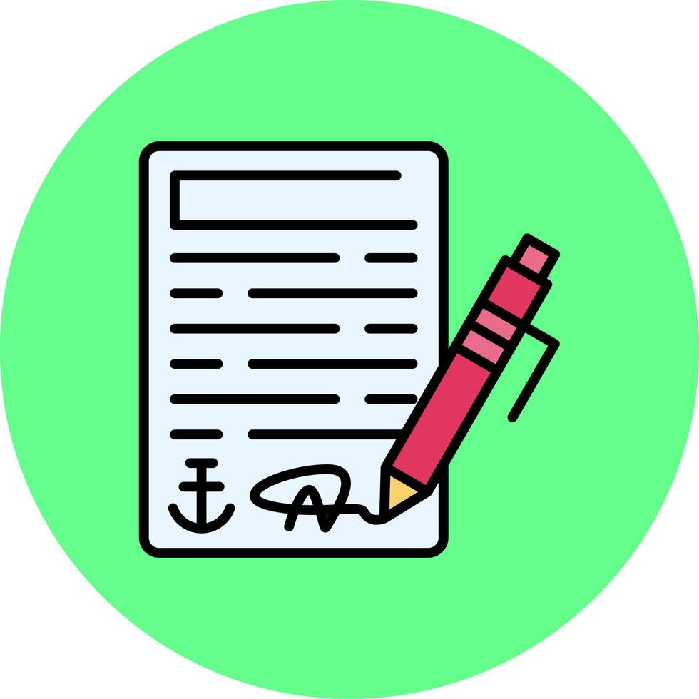 diseño de icono creativo de contrato vector