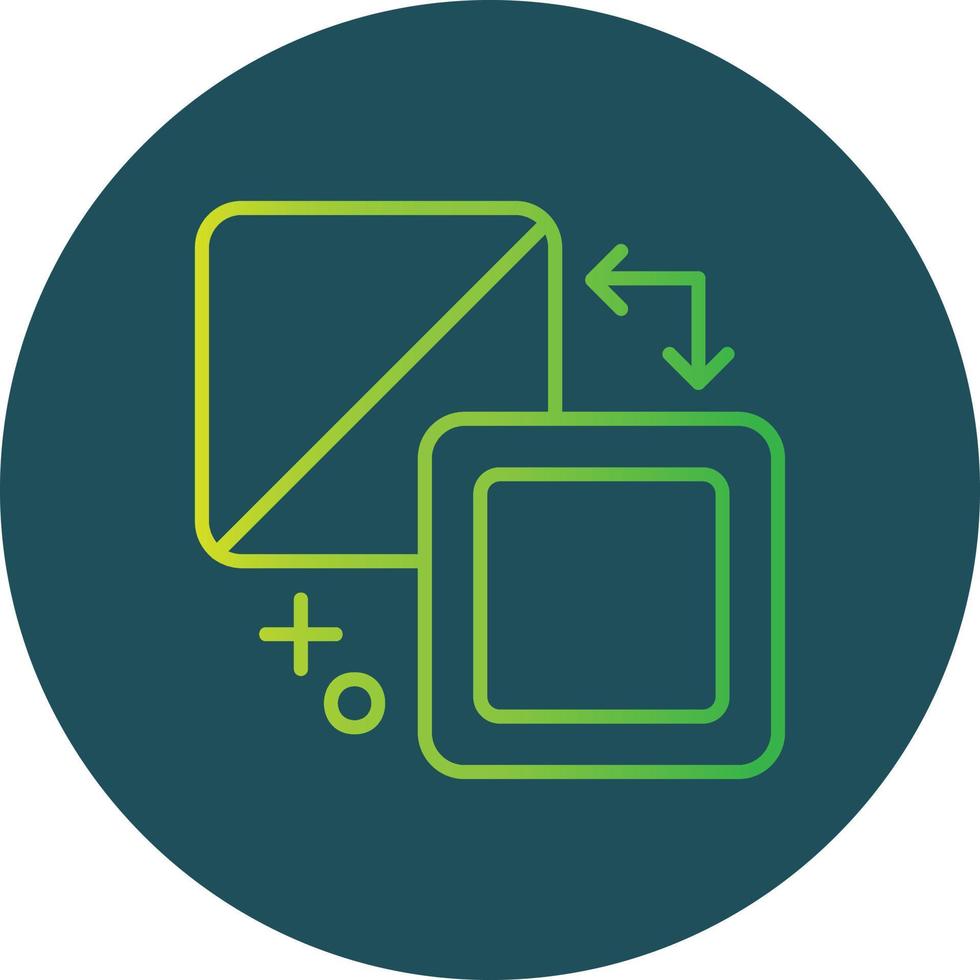 Fill And Stroke Creative Icon Design vector