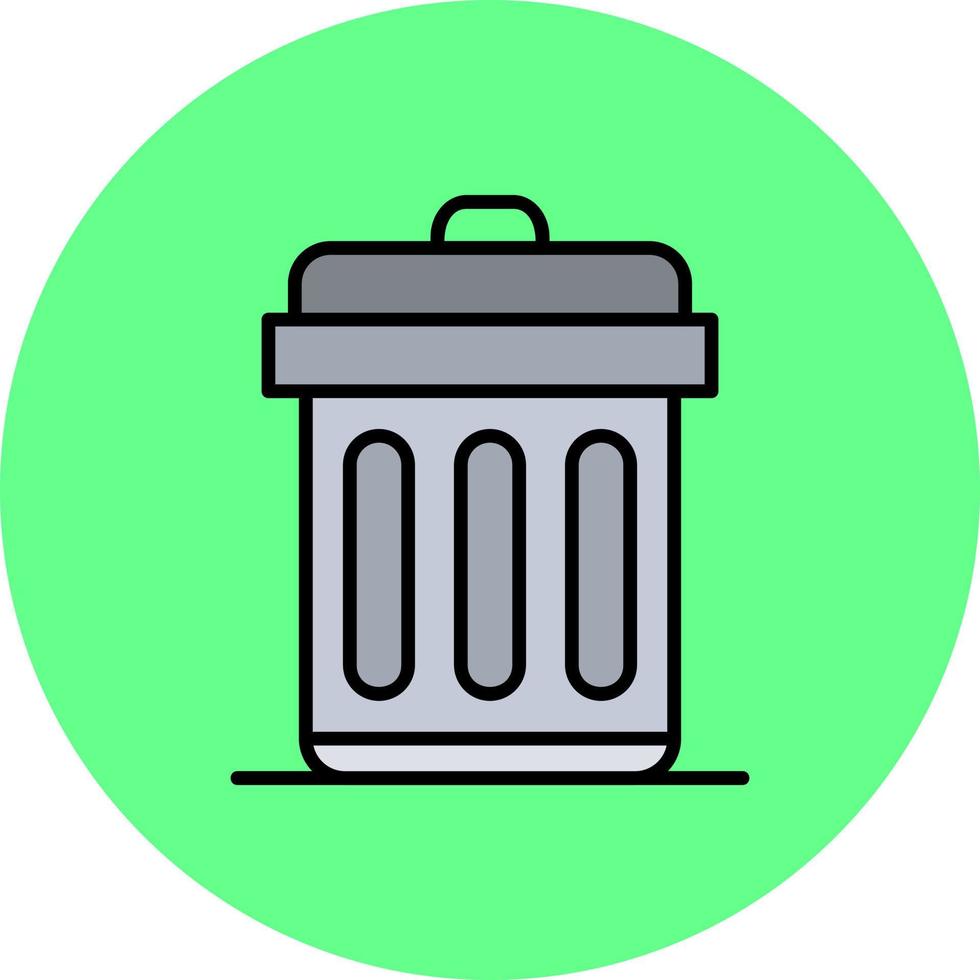 Trash Bin Creative Icon Design vector