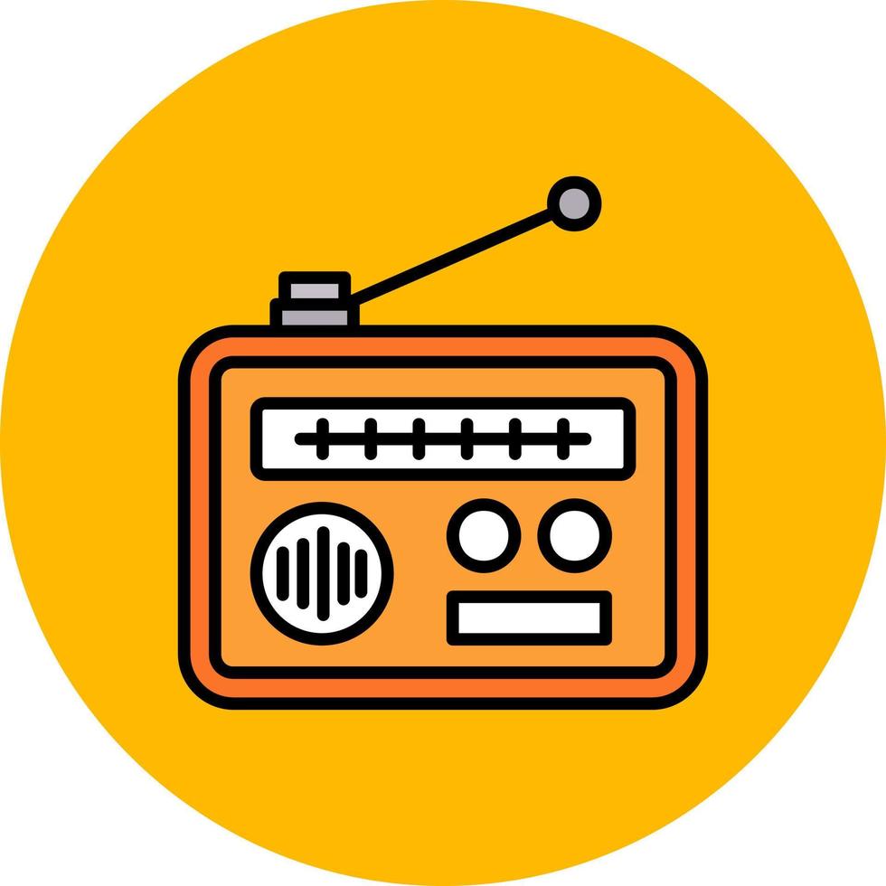 diseño de icono creativo de radio vector