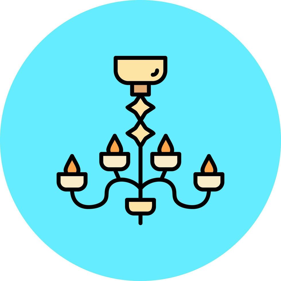 Chandelier Creative Icon Design vector