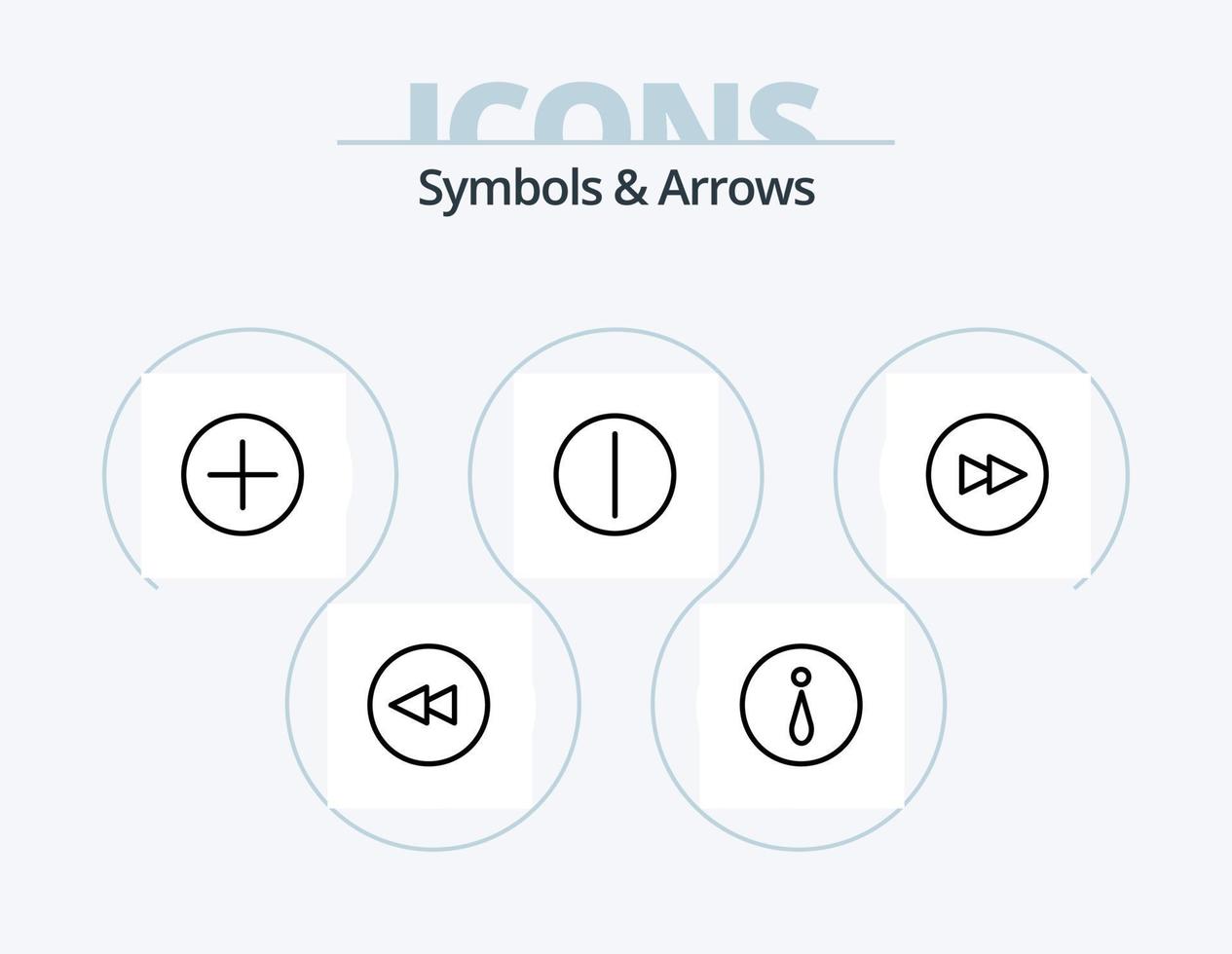 Symbols and Arrows Line Icon Pack 5 Icon Design. . circle. warning vector